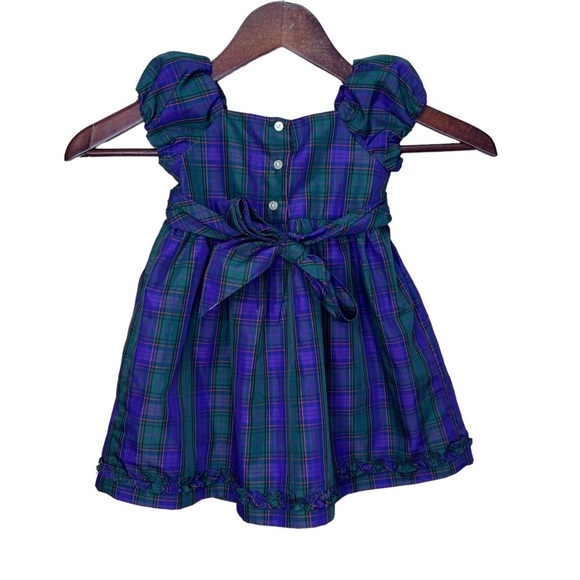 Chaps Plaid Purple & Green Dress Size 9m - Picture 2 of 8